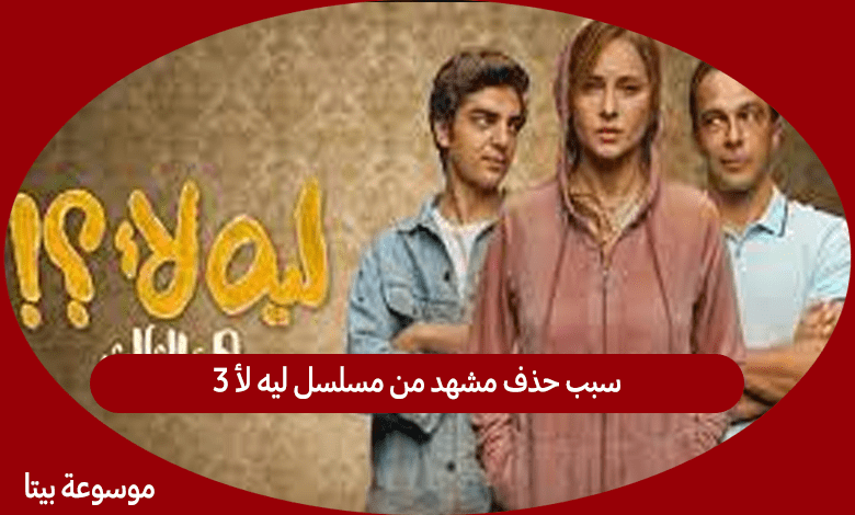 سبب حذف مشهد من مسلسل ليه لأ 3