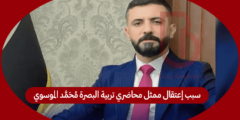 سبب إعتقال ممثل محاضري تربية البصرة محمد الموسوي
